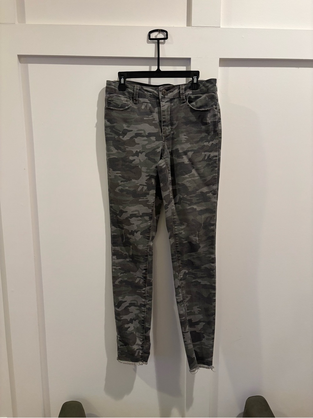 True Craft Skinny Camo Jeans in Olive
